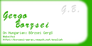 gergo borzsei business card